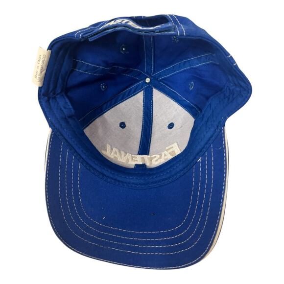 New Fastenal Baseball Cap Hat Adjustable Strapback Blue White Stitch 100% Cotton - Picture 9 of 9